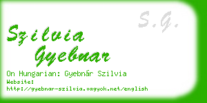 szilvia gyebnar business card
